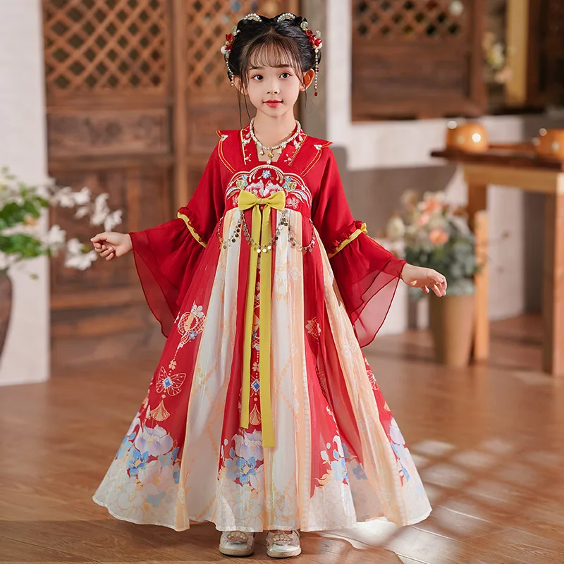 Girls Hanfu Dress Traditional Chinese Clothes Outfit Ancient Folk Dance Stage Costumes Oriental Kids Children Fairy Cosplay
Girls Hanfu Dress Traditional Chinese Clothes Outfit Ancient Folk Dance Stage Costumes Oriental Kids Children Fairy Cosplay