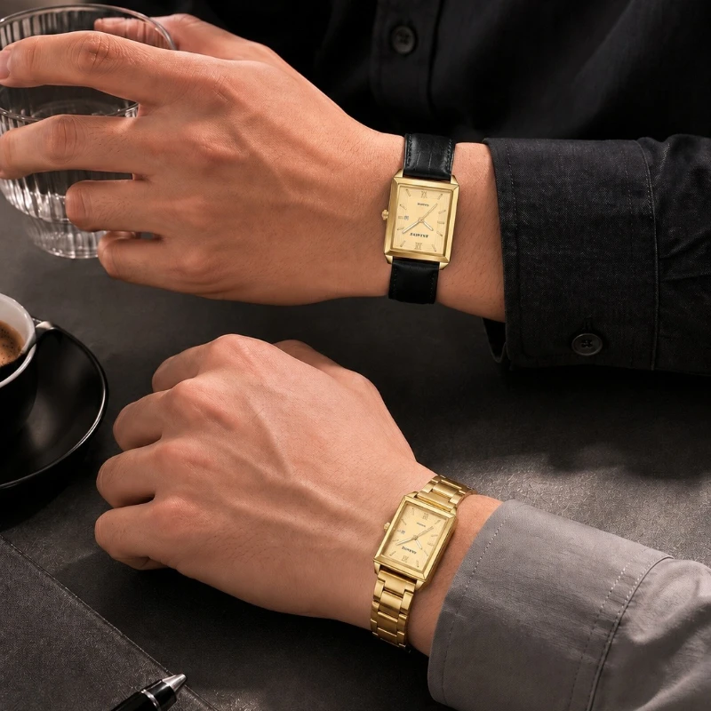2pcs Mens Quartz Wristwatch Set Roman Numeral Dial With Date Display Leather & Metal Band Business Watch Gift Boxes Not Included
2pcs Mens Quartz Wristwatch Set Roman Numeral Dial With Date Display Leather & Metal Band Business Watch Gift Boxes Not Included
