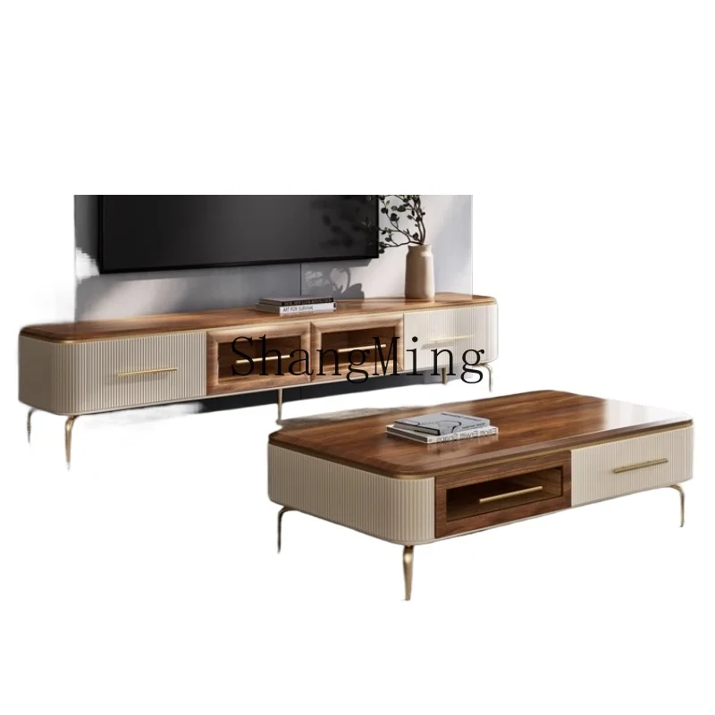 ZYH light luxury solid wood coffee table TV cabinet combination modern high-end household tea table
ZYH light luxury solid wood coffee table TV cabinet combination modern high-end household tea table