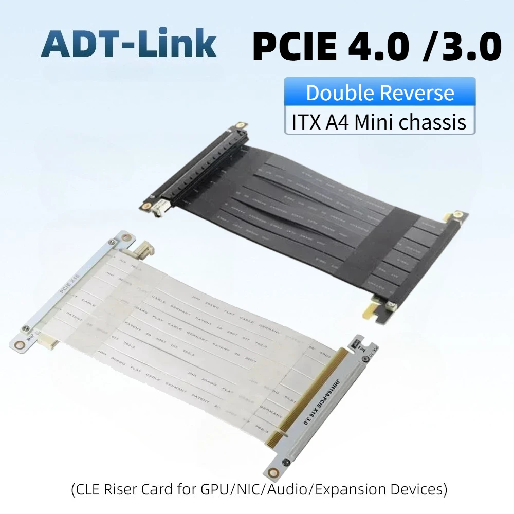 Black&White Double Reverse Graphics Card Extension Cable PCIe 4.0 3.0 x16 To x16 Gen4/3 Flexible GPU Riser ITX A4 Connector Wire
Black&White Double Reverse Graphics Card Extension Cable PCIe 4.0 3.0 x16 To x16 Gen4/3 Flexible GPU Riser ITX A4 Connector Wire