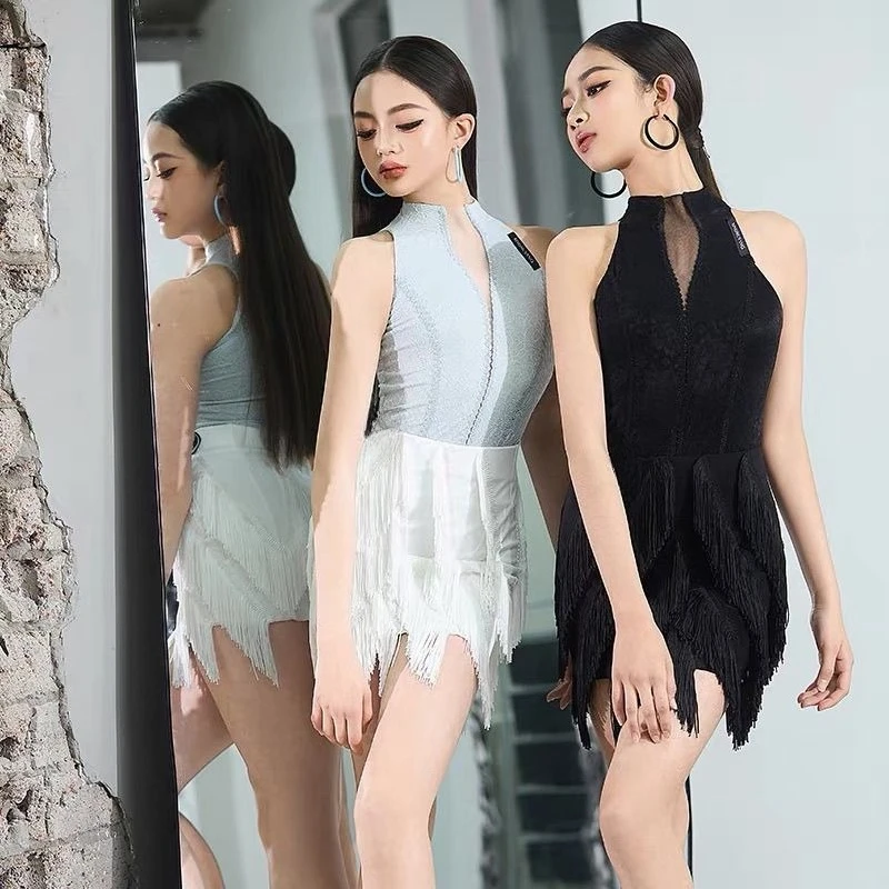 Children Latin Dance Dress Set for Grils Summer Sleeveless Tassel Skirt Salsa Training Samba Standard Stage Performance Costume
Children Latin Dance Dress Set for Grils Summer Sleeveless Tassel Skirt Salsa Training Samba Standard Stage Performance Costume