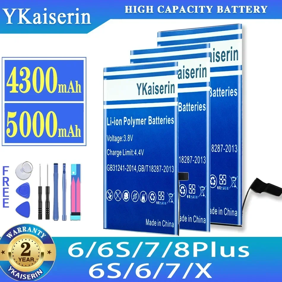 YKaiserin Battery for Apple IPhone (6S 6 7 8 Plus) X 6Plus 6SPlus 7Plus 8Plus High Quality Bateria Batteries Track Code Warranty
YKaiserin Battery for Apple IPhone (6S 6 7 8 Plus) X 6Plus 6SPlus 7Plus 8Plus High Quality Bateria Batteries Track Code Warranty