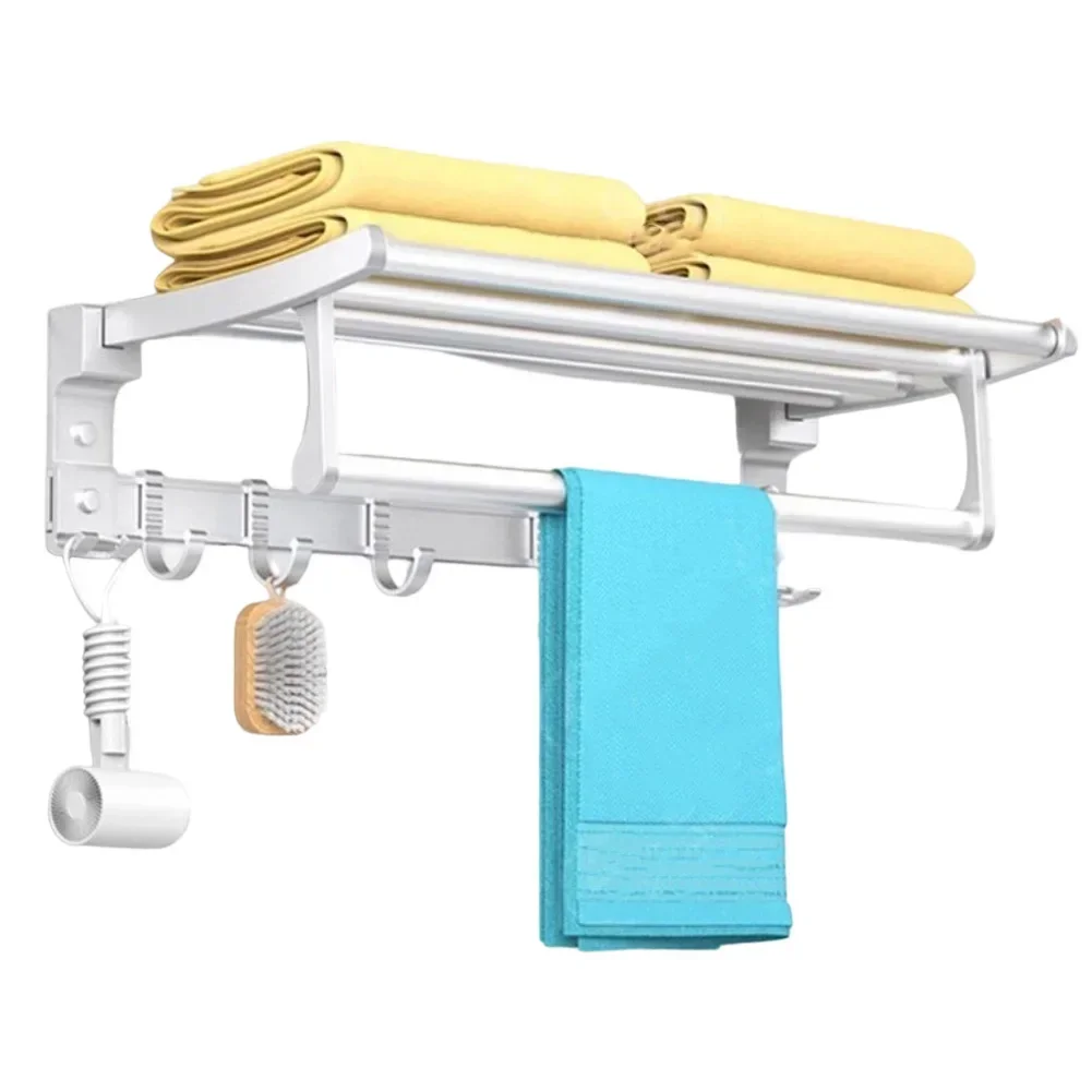 Functional Aluminum Towel Rack Bathroom Rack Wall Mount Shelf Silver default Aluminum Aluminum Towel Rack Aluminum Construction
Functional Aluminum Towel Rack Bathroom Rack Wall Mount Shelf Silver default Aluminum Aluminum Towel Rack Aluminum Construction