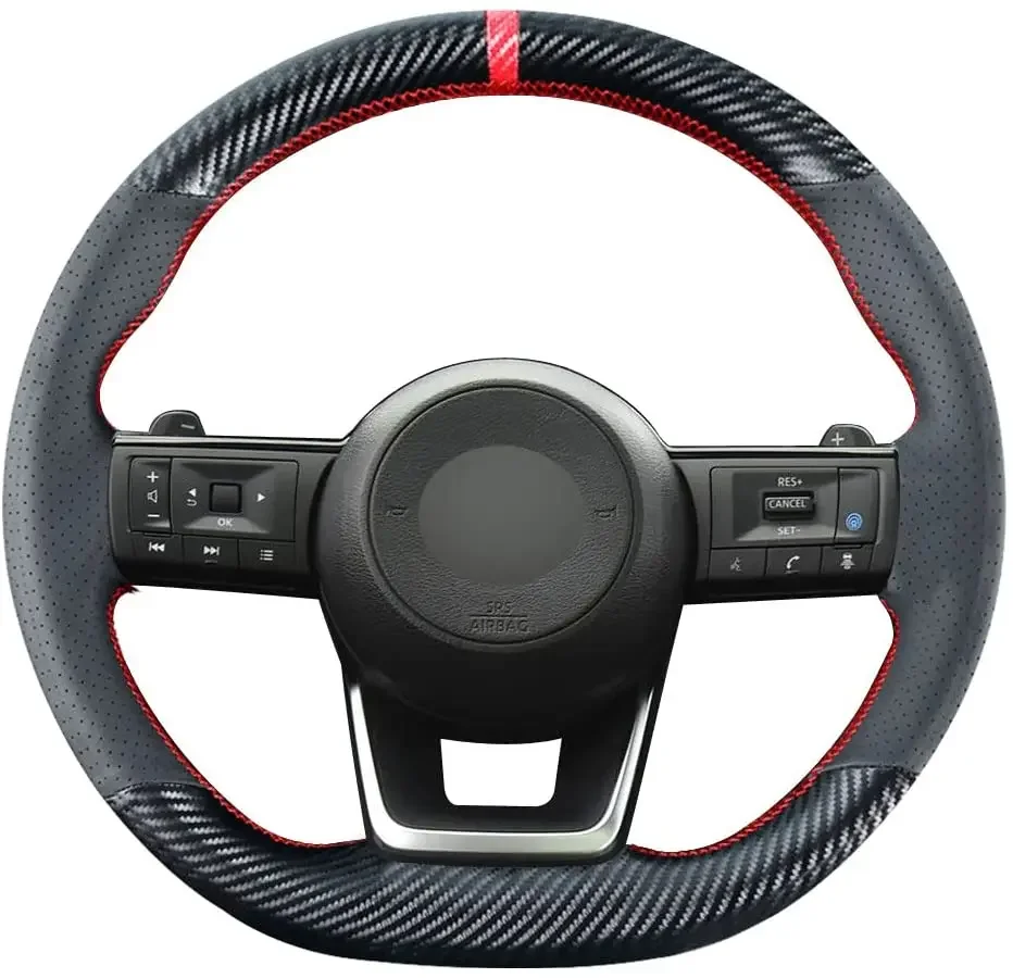 Чехол на руль для Nissan Rogue 2021 2022 / Pathfinder SUV 2022, черный, 38,1 см, кожа + углеродное волокно
Чехол на руль для Nissan Rogue 2021 2022 / Pathfinder SUV 2022, черный, 38,1 см, кожа + углеродное волокно