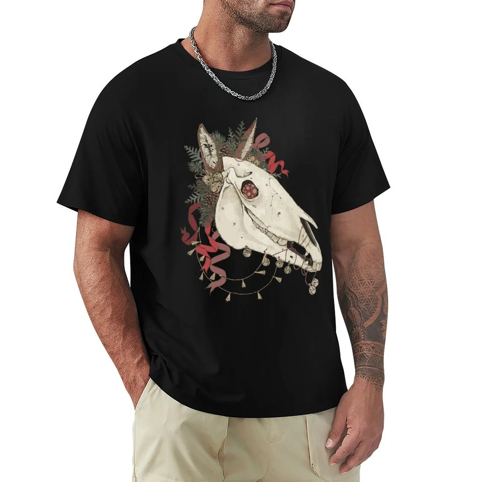 Mari Lwyd greeting T-Shirt summer tops custom shirt boys animal print plain t shirts men
Mari Lwyd greeting T-Shirt summer tops custom shirt boys animal print plain t shirts men
