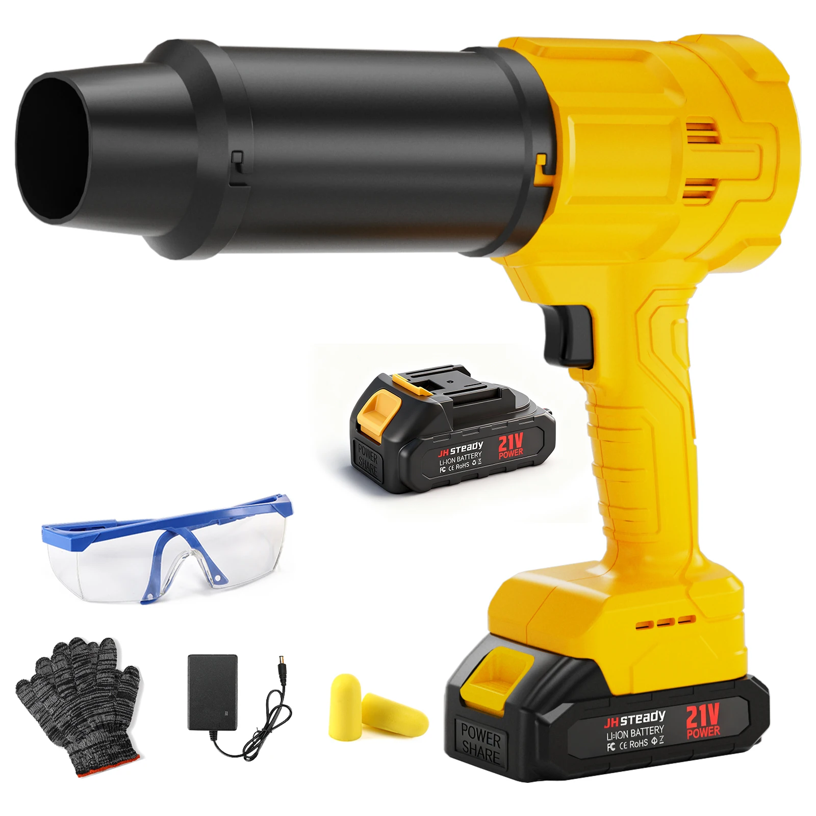 JH Steady 3500 Вт сверхмощный вентилятор для листьев, 350 м/с, высокоскоростной, бесступенчатый, перезаряжаемый, с системой защиты безопасности для
JH Steady 3500 Вт сверхмощный вентилятор для листьев, 350 м/с, высокоскоростной, бесступенчатый, перезаряжаемый, с системой защиты безопасности для