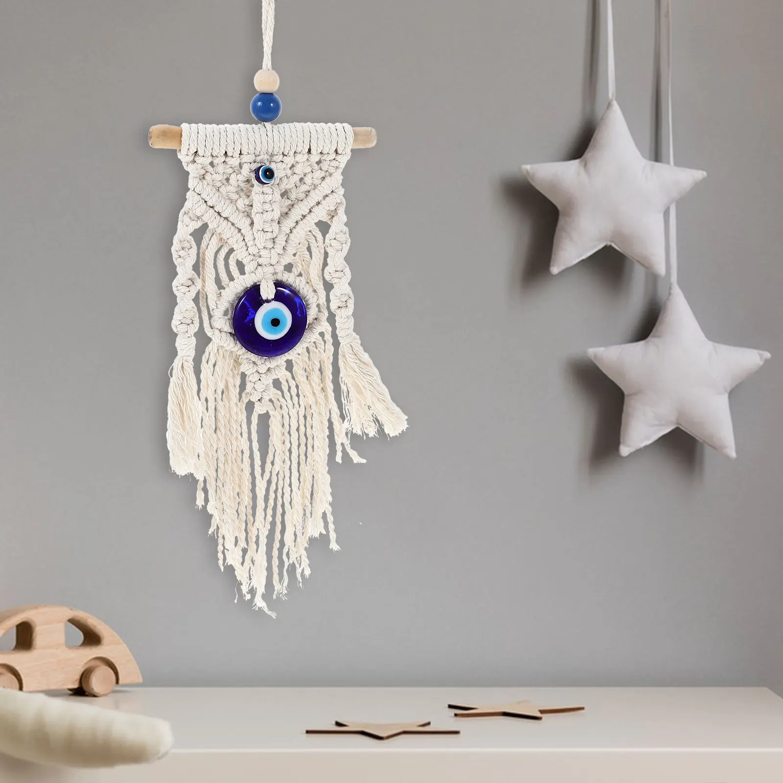 Blue Eyes Macrame Wall Decor Woven Cotton Tassel Macrame Wall Decor Pendant Home Woven Tassel Pendant Bedroom Craft
Blue Eyes Macrame Wall Decor Woven Cotton Tassel Macrame Wall Decor Pendant Home Woven Tassel Pendant Bedroom Craft