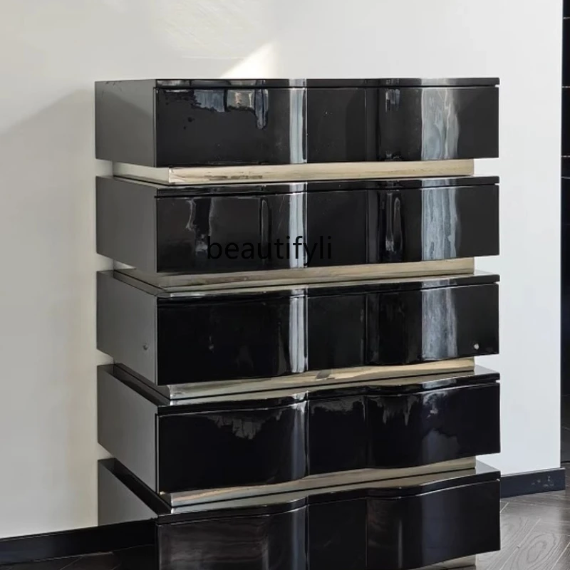 Italian minimalist, metal dining side cabinet, solid wood retro, art side cabinet, entrance storage cabinet
Italian minimalist, metal dining side cabinet, solid wood retro, art side cabinet, entrance storage cabinet