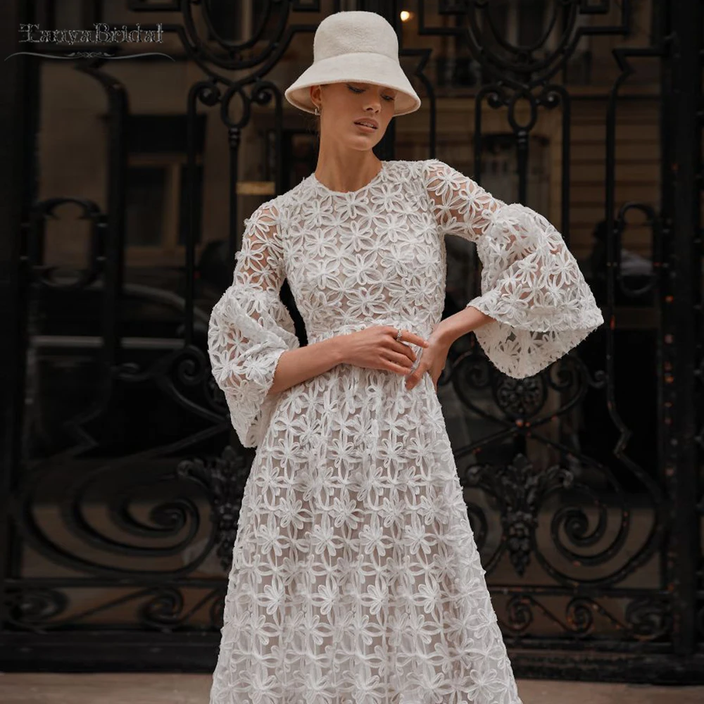 Half Sleeve Unique Lace A Line Wedding Dresses ,O-Neck Elegant Muslim Bridal Gowns DW977
Half Sleeve Unique Lace A Line Wedding Dresses ,O-Neck Elegant Muslim Bridal Gowns DW977