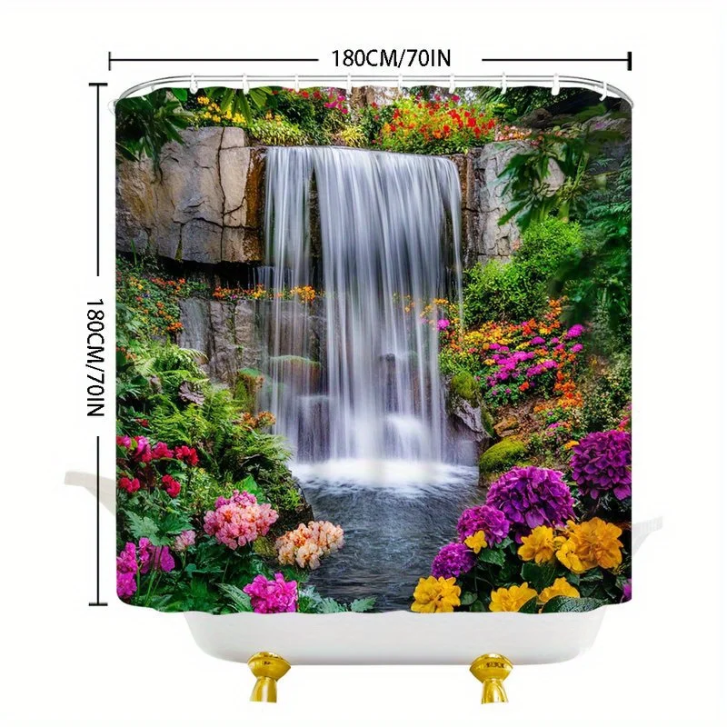 waterfall and garden shower curtain with colorful flowers and green plants for peaceful Free Hooks Included easy to care for
waterfall and garden shower curtain with colorful flowers and green plants for peaceful Free Hooks Included easy to care for