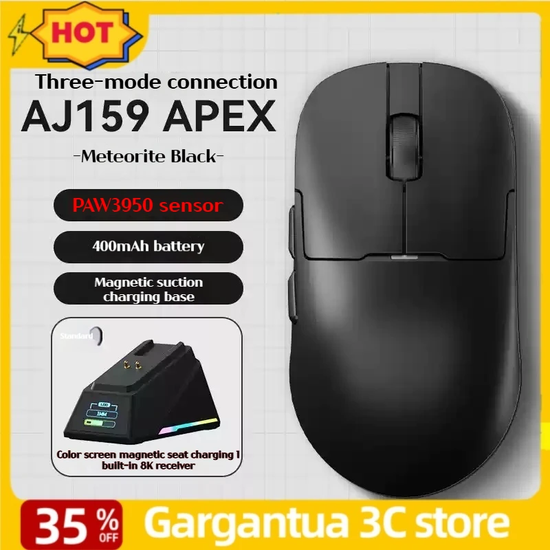 Ajazz Aj159apex Wireless Gaming Mouse PAW3950 8000HZ 30000DPI Tri-Mode Ultra Light Bluetooth Gamer Mouse For Laptop Tablet PC
Ajazz Aj159apex Wireless Gaming Mouse PAW3950 8000HZ 30000DPI Tri-Mode Ultra Light Bluetooth Gamer Mouse For Laptop Tablet PC