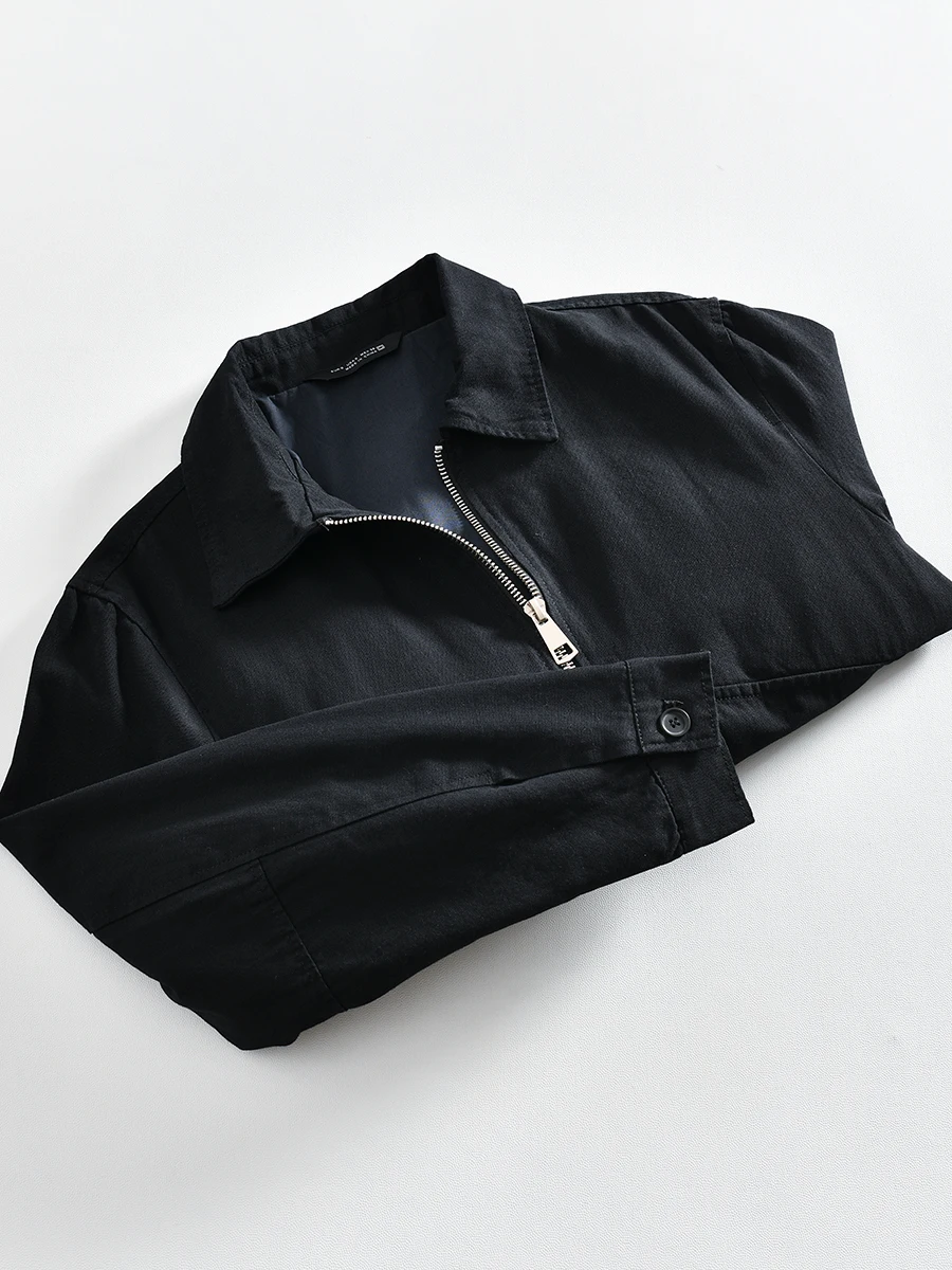 Men's Cotton Work Jacket Autumn Casual Long Sleeve Collarless Coat Youth Fashion Standard Fit Chinese Brand Fein Zipper Closure
Men's Cotton Work Jacket Autumn Casual Long Sleeve Collarless Coat Youth Fashion Standard Fit Chinese Brand Fein Zipper Closure