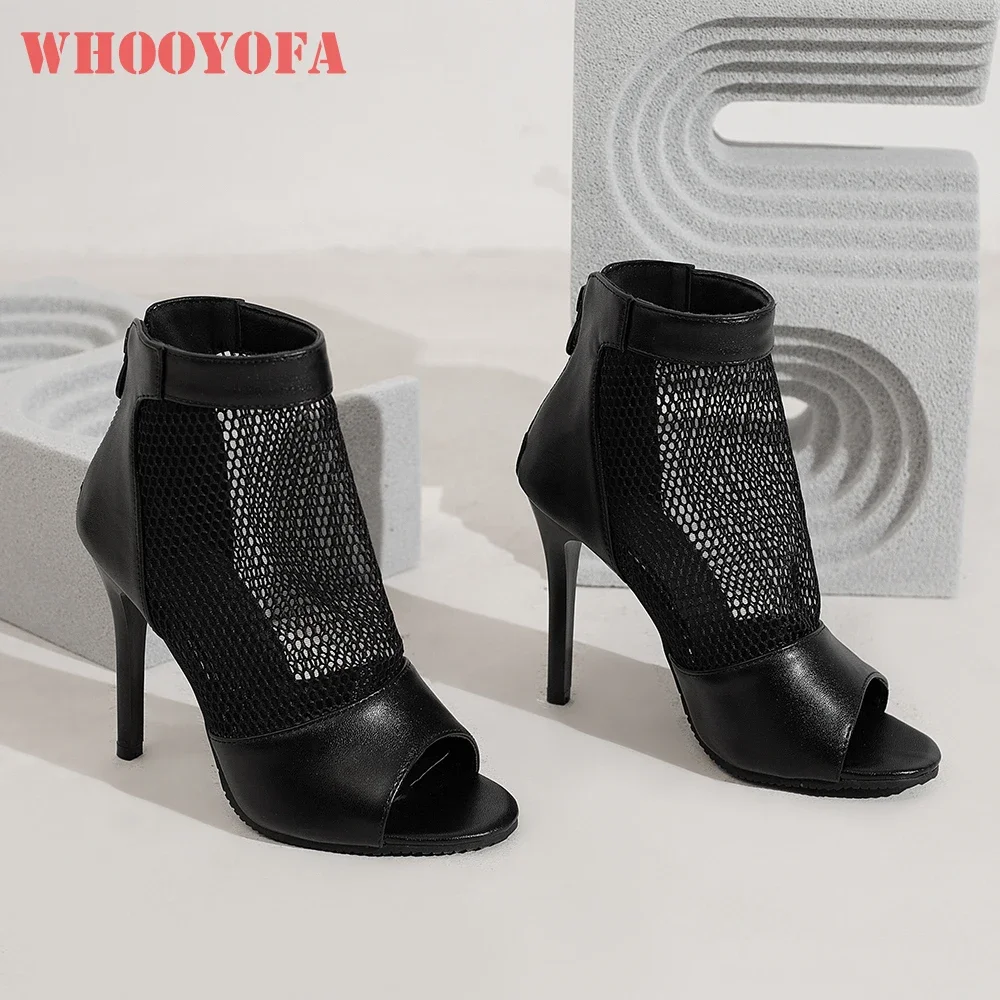 New Fashion Black White Women Summer Boots Mesh 10cm High Stiletto Heels Lady Sandals Plus Big Small Size 11 32 44 46 48
New Fashion Black White Women Summer Boots Mesh 10cm High Stiletto Heels Lady Sandals Plus Big Small Size 11 32 44 46 48