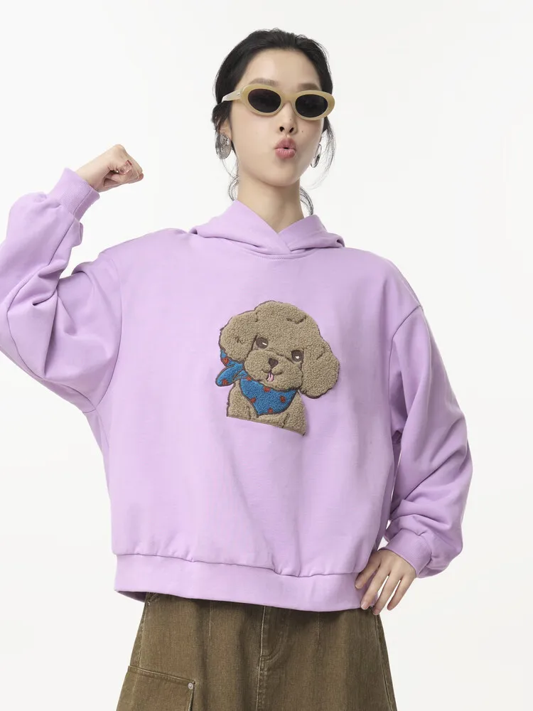 MOVEUP Loose Long Sleeved Commuting Hoodies Autumn Cartoon Dog Embroidery Drop Sleeves Minimalist Pullover For Women 324310533
MOVEUP Loose Long Sleeved Commuting Hoodies Autumn Cartoon Dog Embroidery Drop Sleeves Minimalist Pullover For Women 324310533