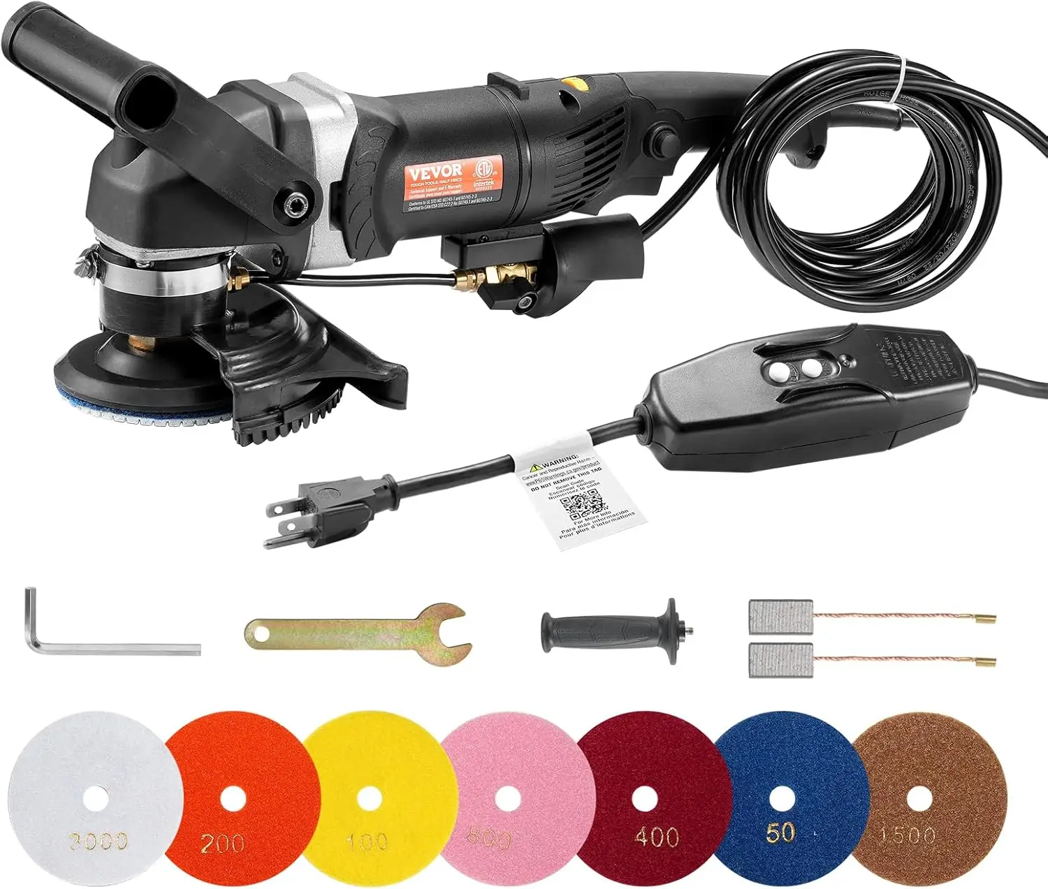 Wet Polisher 800W, 4" Concrete Grinder with 6 Variable Speed and 7 Polishing Kits, Wet Grinder Machine for Marble, Granite, Ston
Wet Polisher 800W, 4" Concrete Grinder with 6 Variable Speed and 7 Polishing Kits, Wet Grinder Machine for Marble, Granite, Ston