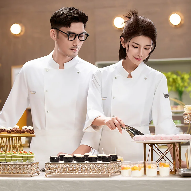Quicksand Letter Chef Uniforms for Autumn and Winter, Women's Baking and Western Cuisine Pastry Chef Kitchen Workwear, Long Slee
Quicksand Letter Chef Uniforms for Autumn and Winter, Women's Baking and Western Cuisine Pastry Chef Kitchen Workwear, Long Slee