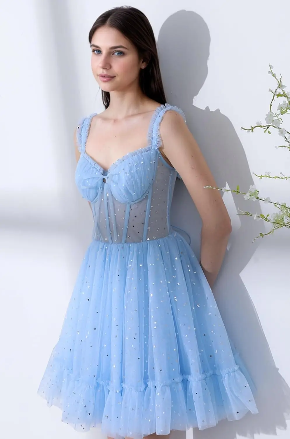 Тюлевое мини-платье для выпускного вечера с оборками для подростков, короткое коктейльное платье для выпускного вечера со звездами и блестками для женщин
Тюлевое мини-платье для выпускного вечера с оборками для подростков, короткое коктейльное платье для выпускного вечера со звездами и блестками для женщин