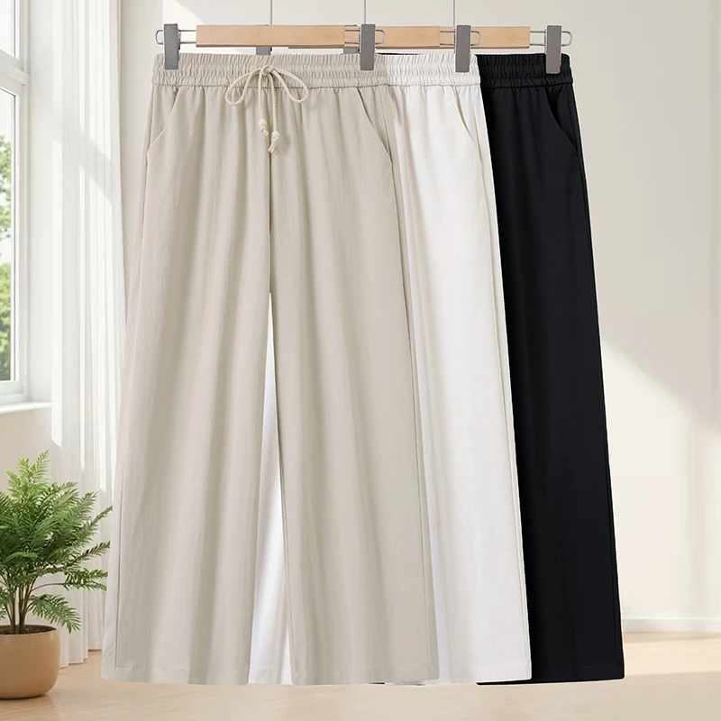 Women's Cotton Casual Pants For Women Korean Style Solid Loose Straight Pants Summer Thin Nine-Point Harem Pants
Women's Cotton Casual Pants For Women Korean Style Solid Loose Straight Pants Summer Thin Nine-Point Harem Pants