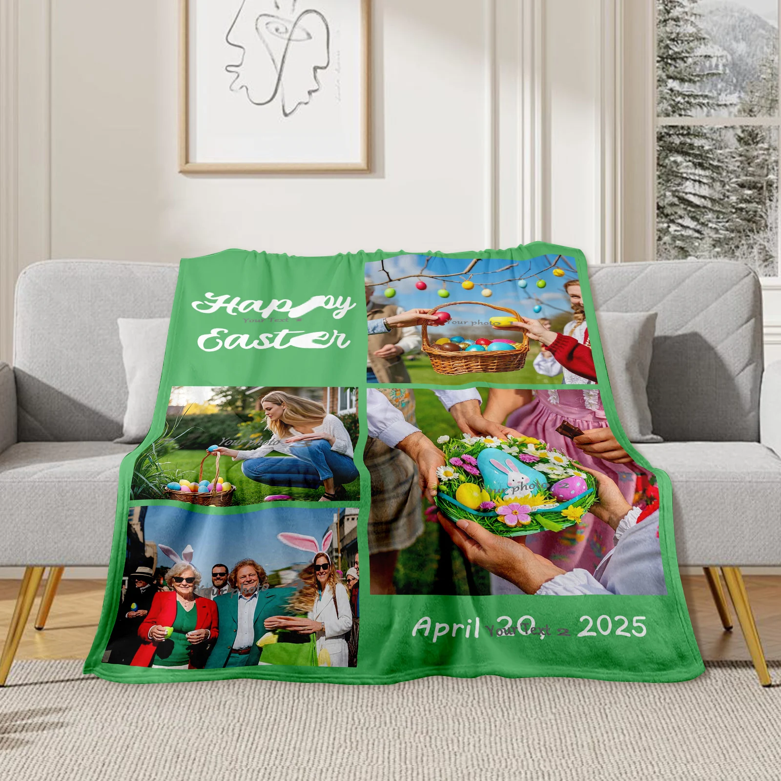 Easter Unique Flannel Blanket Offering Four Custom Images And Two Personalized Texts For Cherished Family And Friends
Easter Unique Flannel Blanket Offering Four Custom Images And Two Personalized Texts For Cherished Family And Friends