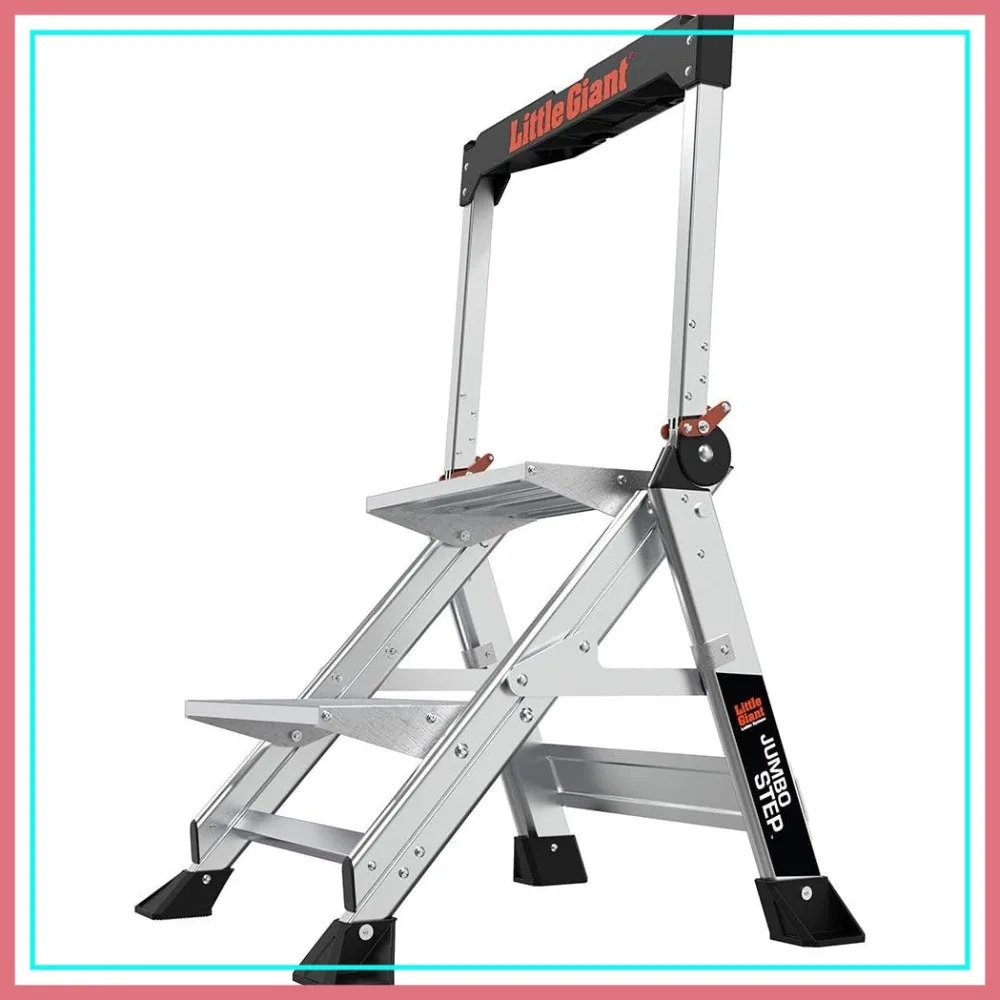 2-Step Aluminum Step Stool, 375 lbs Capacity, Portable Folding Ladder, Silver
2-Step Aluminum Step Stool, 375 lbs Capacity, Portable Folding Ladder, Silver