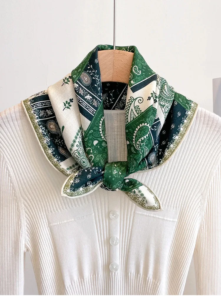 70% Wool 30% Silk Scarf Women Luxury Brand Ethnic Green Paisley Print Neck Scarves Silk Wool Neck Warmer Men Accessories
70% Wool 30% Silk Scarf Women Luxury Brand Ethnic Green Paisley Print Neck Scarves Silk Wool Neck Warmer Men Accessories
