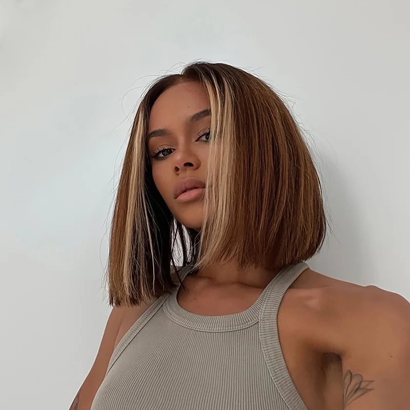 Highlight Brown 27 Colored Bob Lace Front Human Hair Wigs For Women Short Straight Bob Wig 13x4 Remy Lace Frontal Wigs
Highlight Brown 27 Colored Bob Lace Front Human Hair Wigs For Women Short Straight Bob Wig 13x4 Remy Lace Frontal Wigs