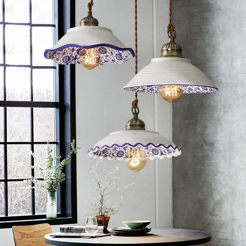 Vintage Blue and White Porcelain Hanging Lamp Chinese Style Designer Pendant Light Clothing Store Coffee Shop Bedroom Decoration
Vintage Blue and White Porcelain Hanging Lamp Chinese Style Designer Pendant Light Clothing Store Coffee Shop Bedroom Decoration