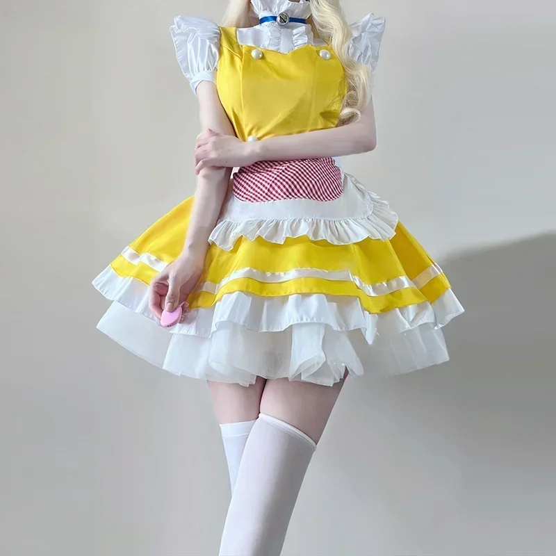 Лолита желтая горничная аниме костюмы для косплея японский каваи Love Live косплей фартук официантки наряд горничной платье для Хэллоуина
Лолита желтая горничная аниме костюмы для косплея японский каваи Love Live косплей фартук официантки наряд горничной платье для Хэллоуина