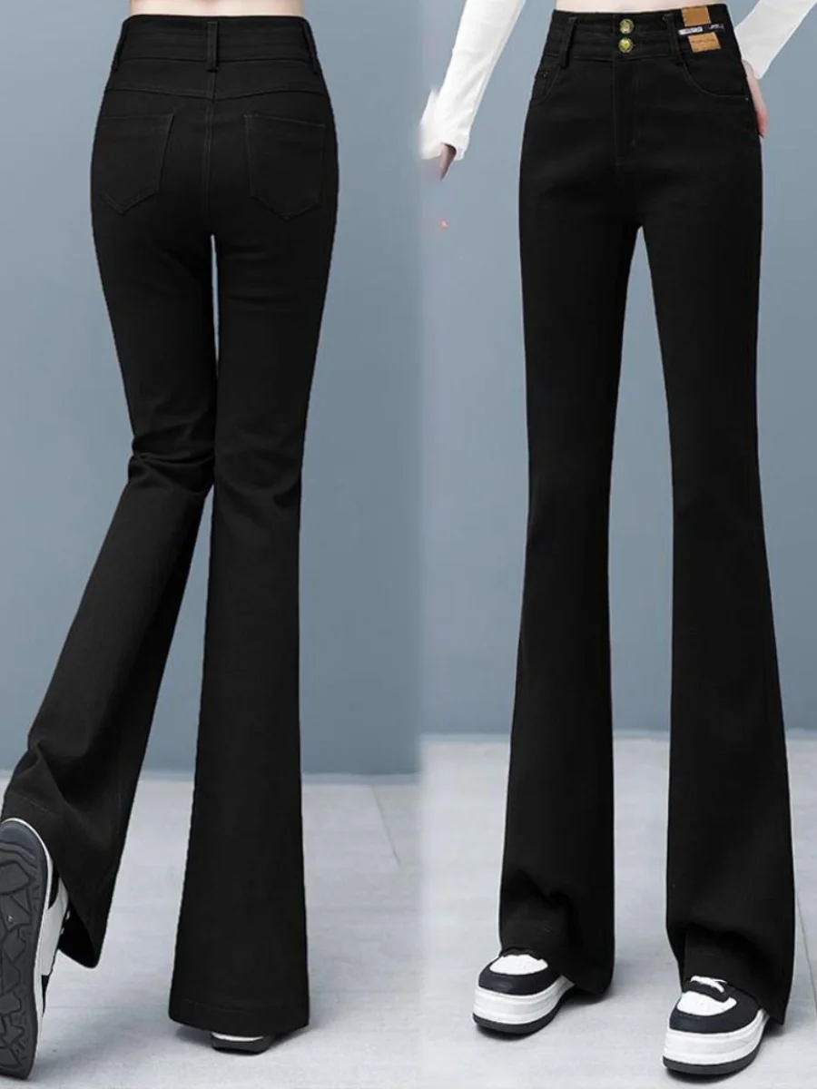 High Waist Flared Jeans Women's Slimming Fleece Lined Thickened Autumn Winter New Style Versatile Hoof Pants
High Waist Flared Jeans Women's Slimming Fleece Lined Thickened Autumn Winter New Style Versatile Hoof Pants