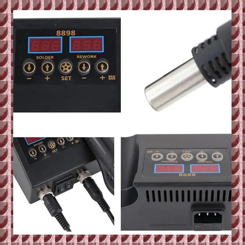 A95G 8898 Hot Air Desoldering Station 750W Dual Digital Display 2-In-1 Temperature-Controlled EU Plug
A95G 8898 Hot Air Desoldering Station 750W Dual Digital Display 2-In-1 Temperature-Controlled EU Plug