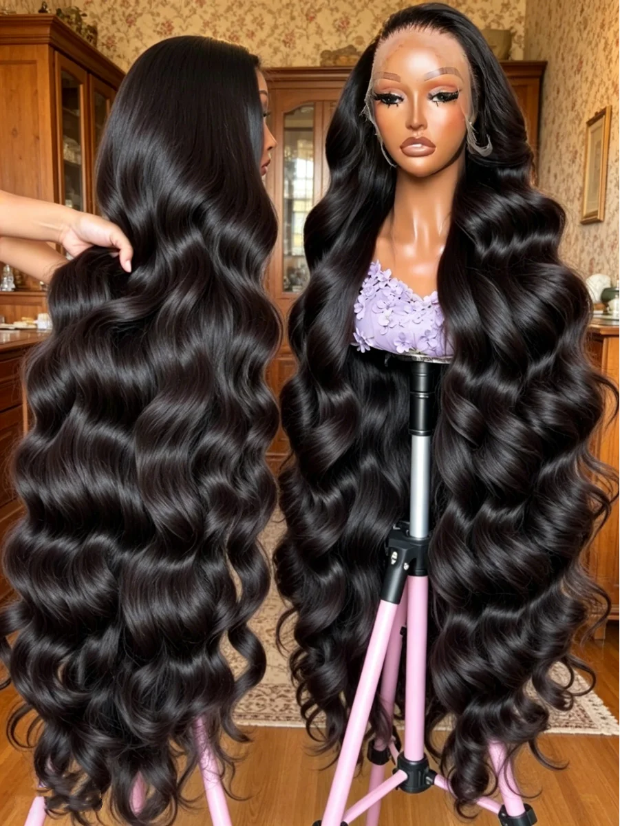 250 Density Body Wave 13x4 Lace Front Wig Black 13x6 HD Wet And Wavy Lace Frontal Wig 30 40 Inch Brazilian Preplucked Human Hair Wigs
250 Density Body Wave 13x4 Lace Front Wig Black 13x6 HD Wet And Wavy Lace Frontal Wig 30 40 Inch Brazilian Preplucked Human Hair Wigs