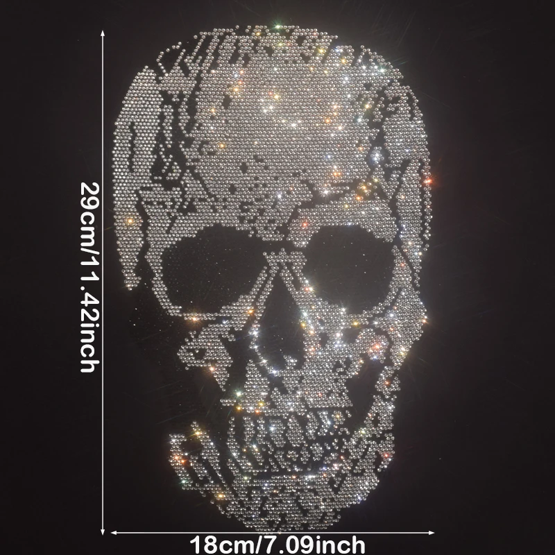 Sparkling Skeleton Crystal Transfer Patch - DIY Iron-on for Denim, Hoodies, Bags & Gothic Pillow Decor (Silver Glitter)
Sparkling Skeleton Crystal Transfer Patch - DIY Iron-on for Denim, Hoodies, Bags & Gothic Pillow Decor (Silver Glitter)