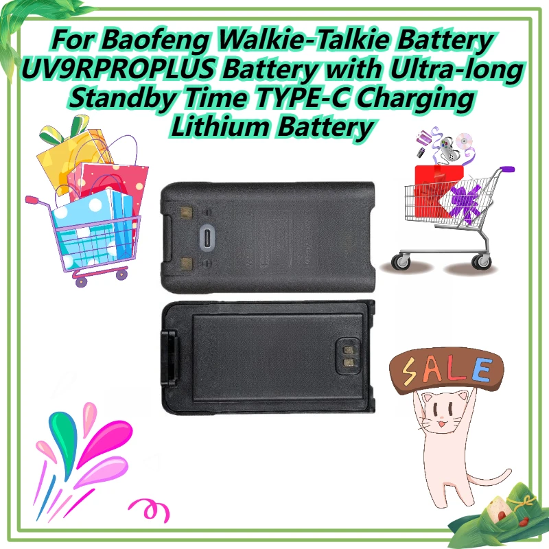 For Baofeng Walkie-Talkie Battery UV9RPROPLUS Battery with Ultra-long Standby Time TYPE-C Charging Lithium Battery
For Baofeng Walkie-Talkie Battery UV9RPROPLUS Battery with Ultra-long Standby Time TYPE-C Charging Lithium Battery