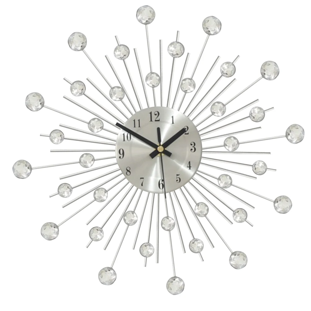 Metal Rhinestone Wall Clock Retro Style Silent Quartz Decorative Hanging Clock for Living Room Bedroom Office Cafe
Metal Rhinestone Wall Clock Retro Style Silent Quartz Decorative Hanging Clock for Living Room Bedroom Office Cafe