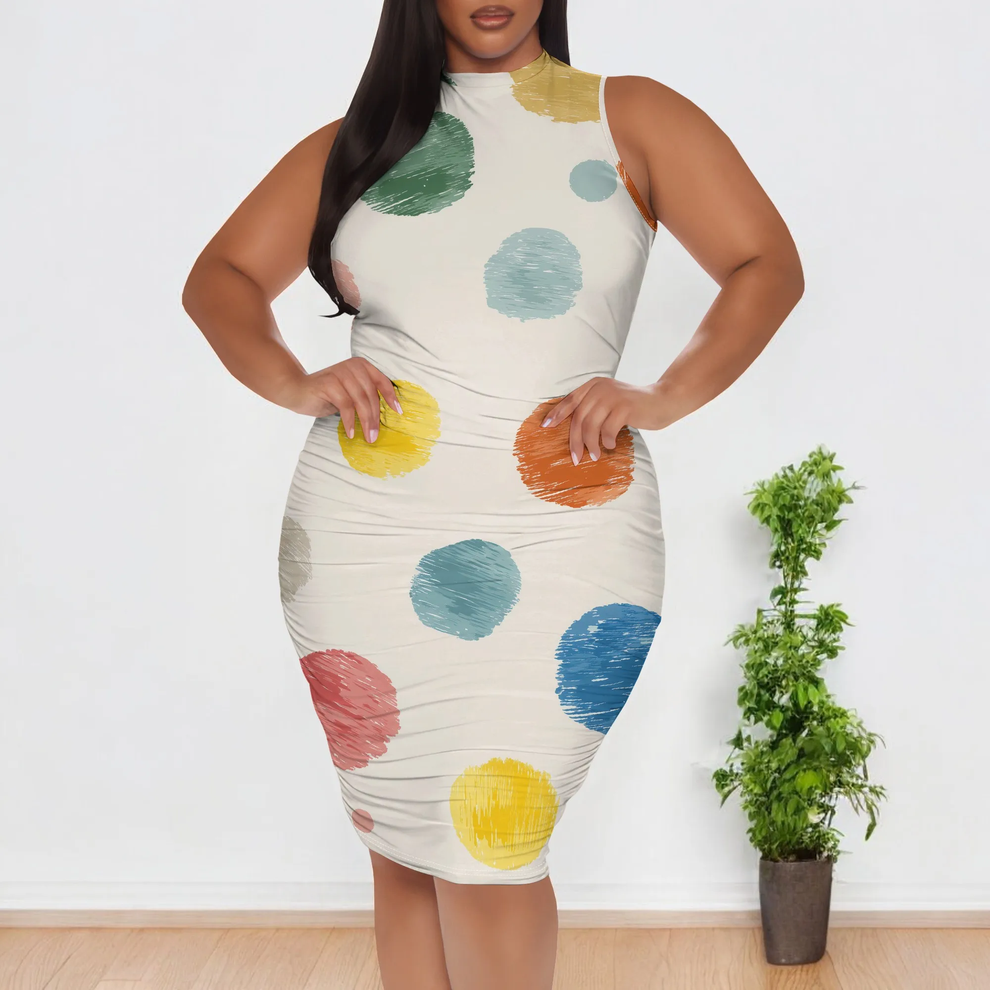 Plus Size Women's Polka Dot Bodycon Dress XL-6XL, Sleeveless Dress for Casual Outings & Summer Events - 2025 New Arrival
Plus Size Women's Polka Dot Bodycon Dress XL-6XL, Sleeveless Dress for Casual Outings & Summer Events - 2025 New Arrival
