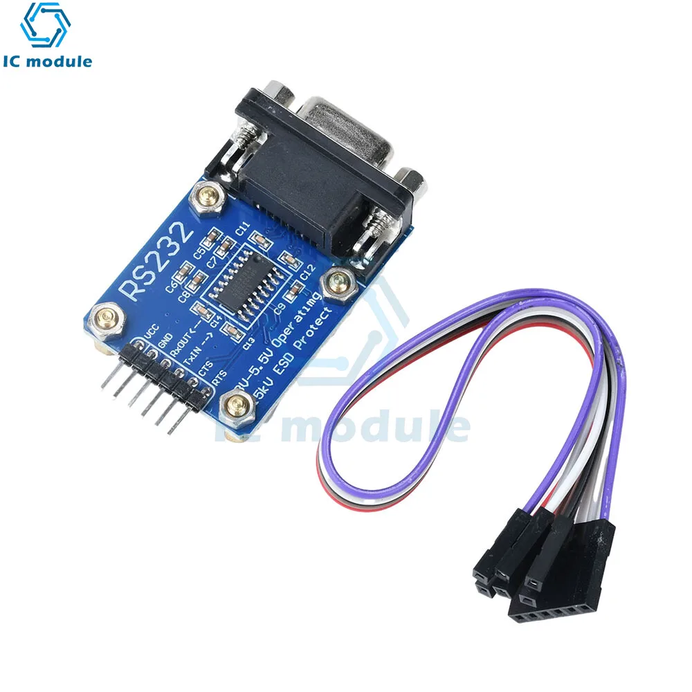 Последовательный модуль RS232 в UART TTL TTL Модуль взаимного преобразования RS232 «папа-мама» Преобразование последовательного уровня в последовательный порт SP232 TTL
Последовательный модуль RS232 в UART TTL TTL Модуль взаимного преобразования RS232 «папа-мама» Преобразование последовательного уровня в последовательный порт SP232 TTL