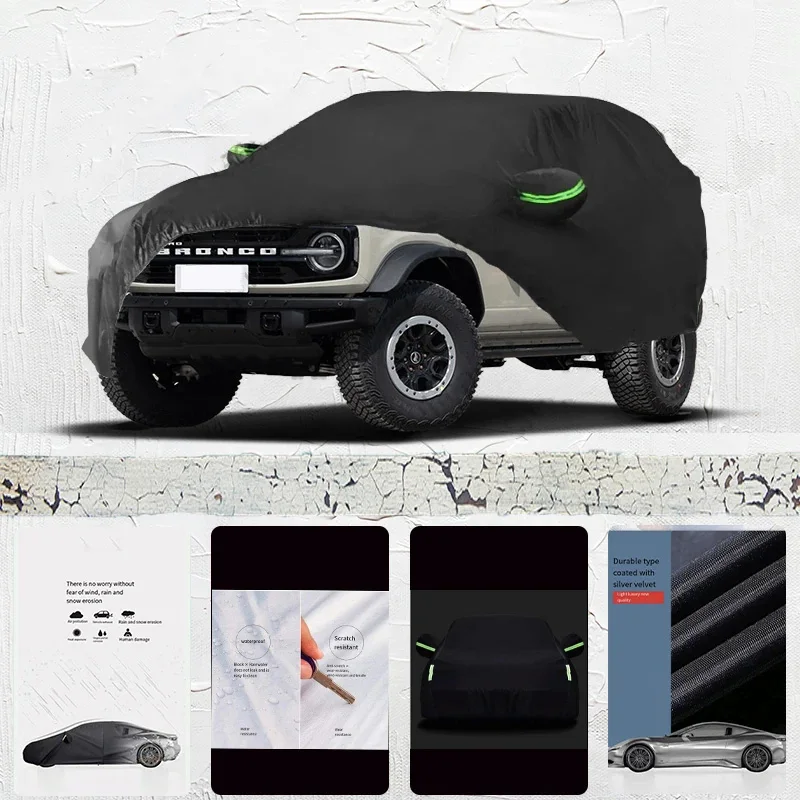 For Ford-Bronco Auto Anti snow Anti dust Anti-uv Anti peeling paint And Anti Rainwater 210t car cover Car cover protection
For Ford-Bronco Auto Anti snow Anti dust Anti-uv Anti peeling paint And Anti Rainwater 210t car cover Car cover protection