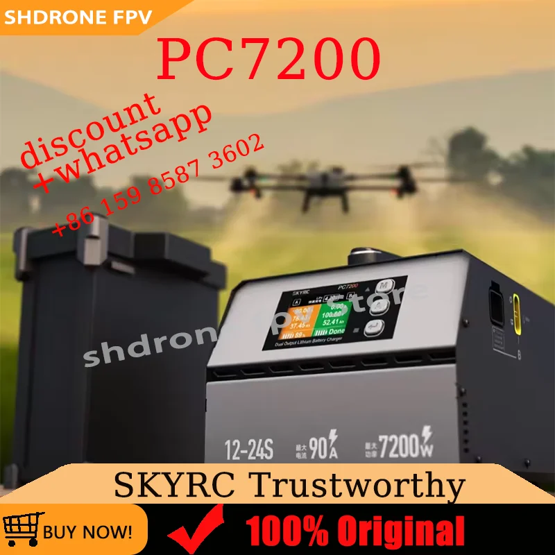 SKYRC PC7200 Dual Output Lithium Battery Charger 2.8Inch Color LCD Display for 12/24S Battery, 90A Fast Charging with CAN
SKYRC PC7200 Dual Output Lithium Battery Charger 2.8Inch Color LCD Display for 12/24S Battery, 90A Fast Charging with CAN
