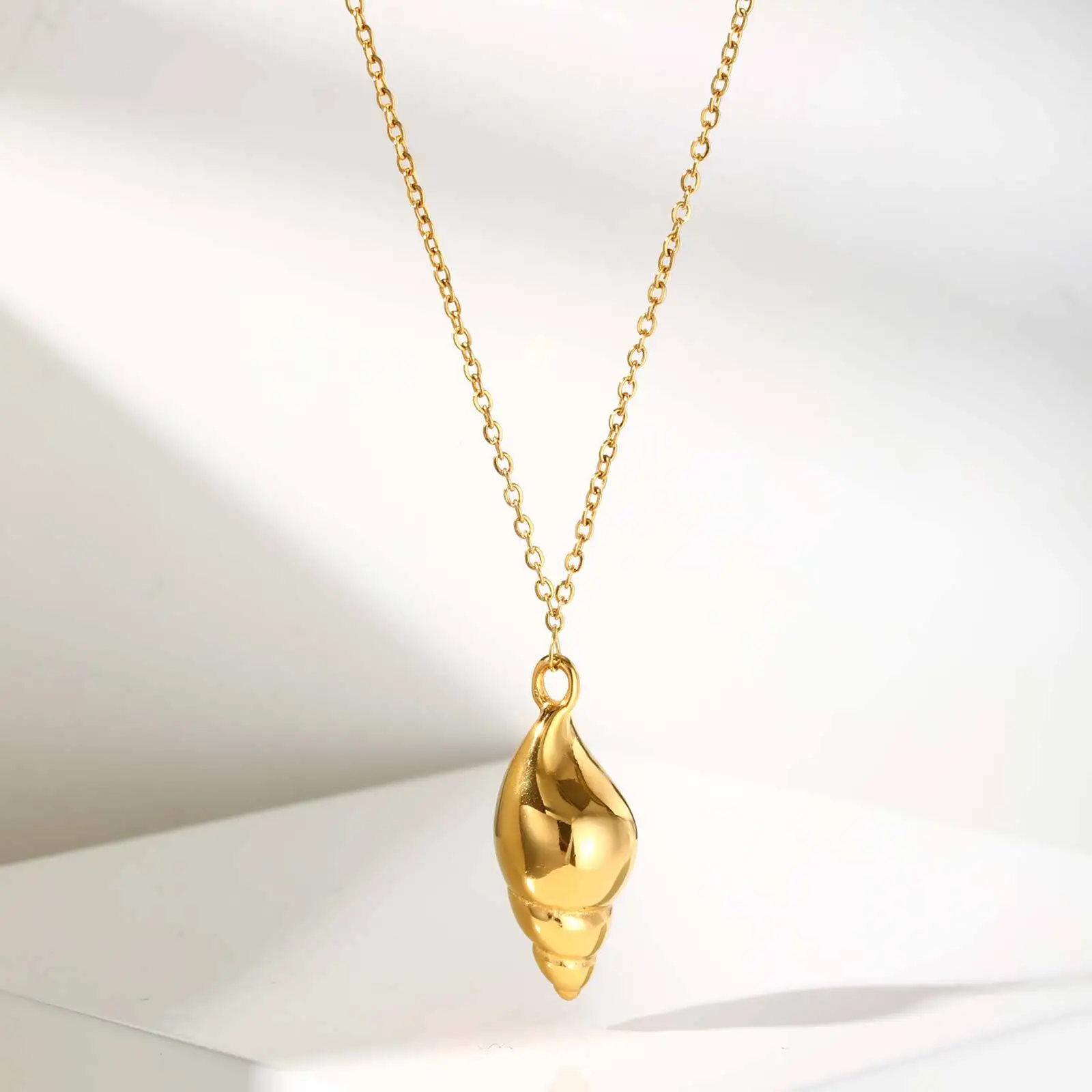 Summer Conch Pendant Necklace, Stainless Steel Chain, Ocean Beach Holiday Jewelry for Her
Summer Conch Pendant Necklace, Stainless Steel Chain, Ocean Beach Holiday Jewelry for Her
