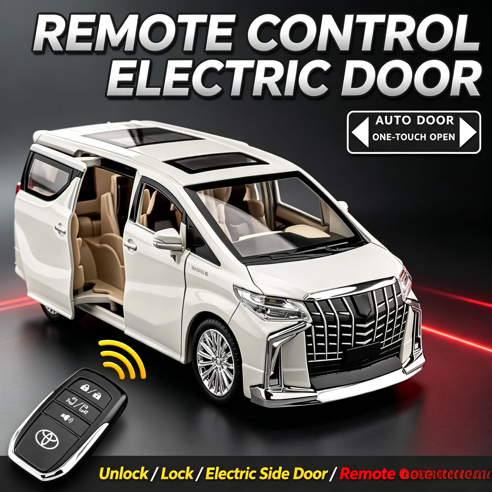 1:24 For Toyota Alphard Alloy Diecast Model Car Ornaments Remote Electric Sliding Doors Miniature Vehicle Interior Decor
1:24 For Toyota Alphard Alloy Diecast Model Car Ornaments Remote Electric Sliding Doors Miniature Vehicle Interior Decor