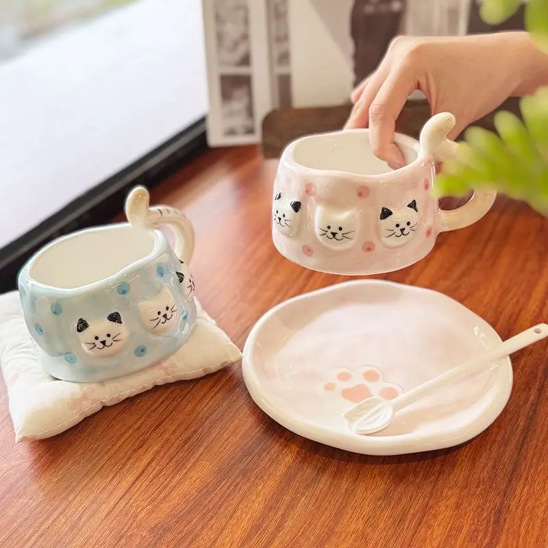 3D Cute Cat Ceramic Cups and Saucers with Spoons,Afternoon Tea,Coffee Cups,Exquisite Birthday Gift,Souvenirs, Christmas Gifts
3D Cute Cat Ceramic Cups and Saucers with Spoons,Afternoon Tea,Coffee Cups,Exquisite Birthday Gift,Souvenirs, Christmas Gifts