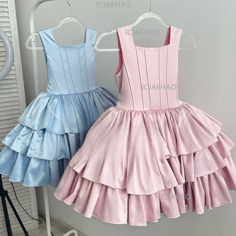 2026 Children Cute First Birthday Party Dress Sleeveless Elegant Fashion Girls Princess Gown Costume Kids New Satin Square Neck
2026 Children Cute First Birthday Party Dress Sleeveless Elegant Fashion Girls Princess Gown Costume Kids New Satin Square Neck