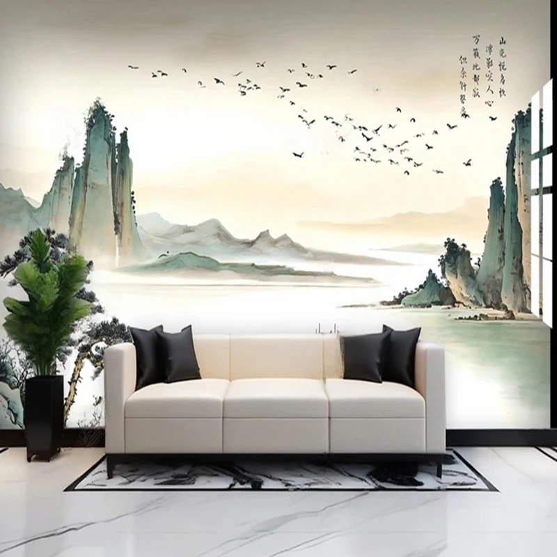 Customizable Mural Art Chinese Ink Painting Landscape Scenery Wallpaper Mountain Watercolor Background for TV Wall Sofa Area
Customizable Mural Art Chinese Ink Painting Landscape Scenery Wallpaper Mountain Watercolor Background for TV Wall Sofa Area