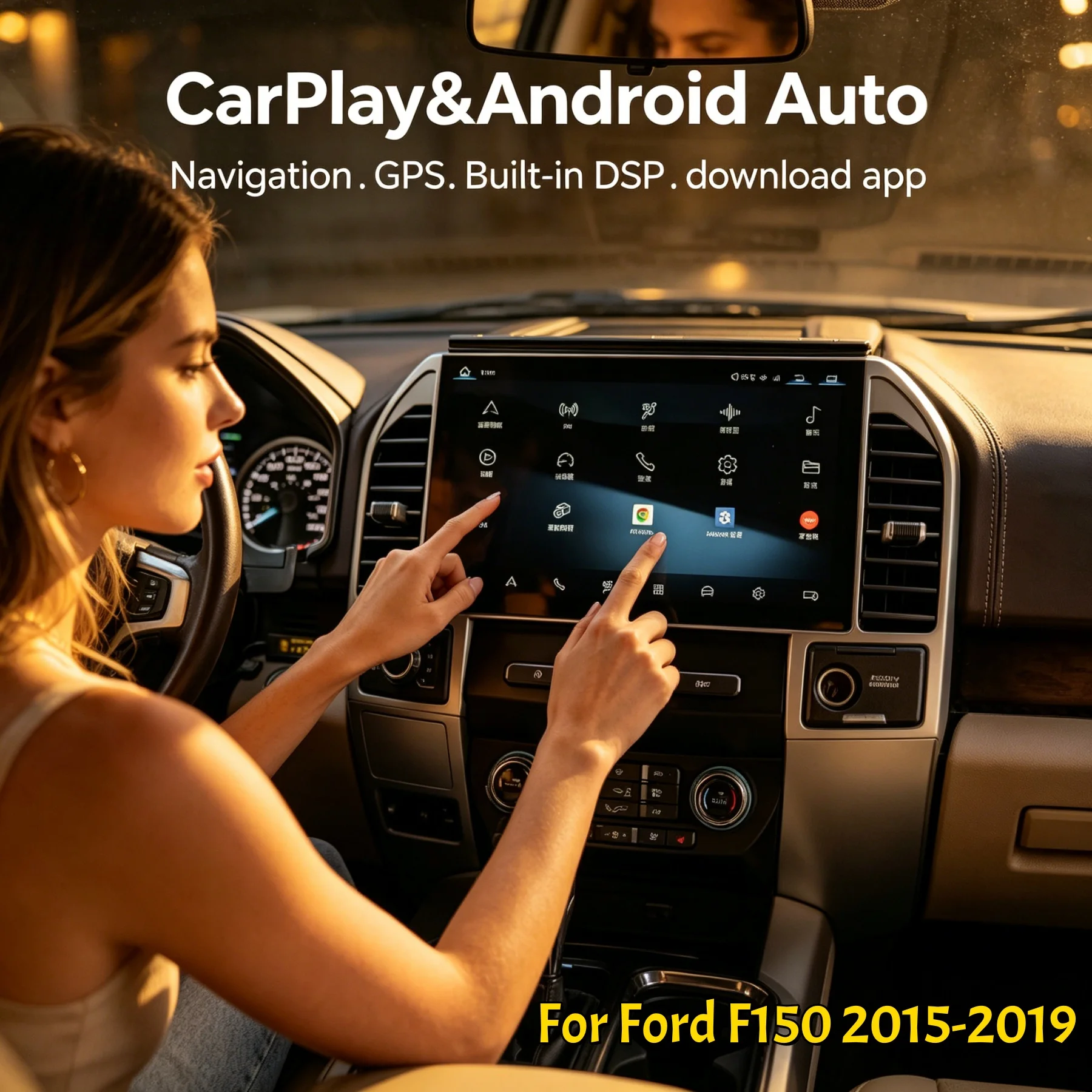 13.1'' Car Radio For Ford F150 2015-2019 Wireless Carplay Android Auto Multimedia Player GPS Navigation Head Unit Stereo Screen
13.1'' Car Radio For Ford F150 2015-2019 Wireless Carplay Android Auto Multimedia Player GPS Navigation Head Unit Stereo Screen
