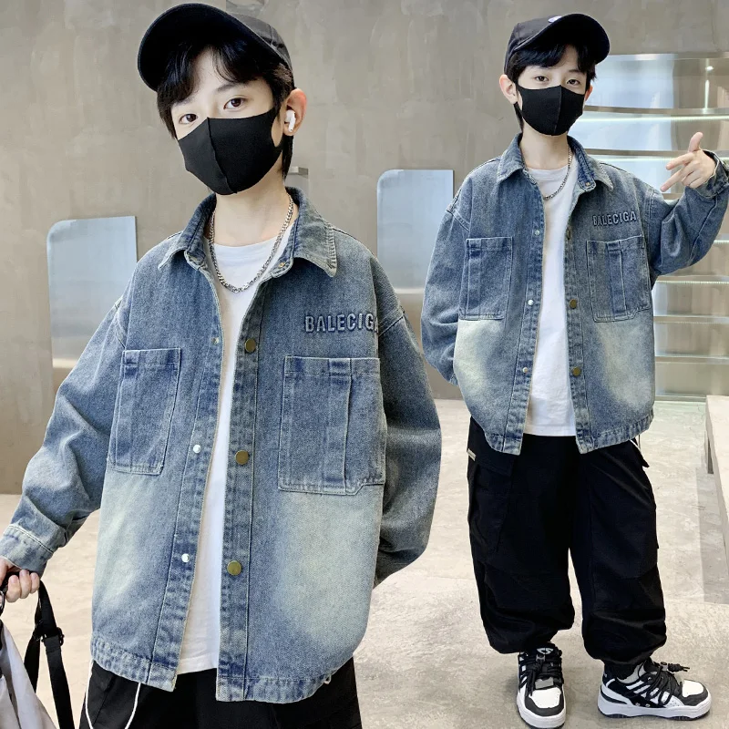 Korean Kids Fashion Retro y2k Denim Jacket Street Wear for Teens Boy Stylish Autumn Clothing Children Casual Luxury Clothes Coat
Korean Kids Fashion Retro y2k Denim Jacket Street Wear for Teens Boy Stylish Autumn Clothing Children Casual Luxury Clothes Coat
