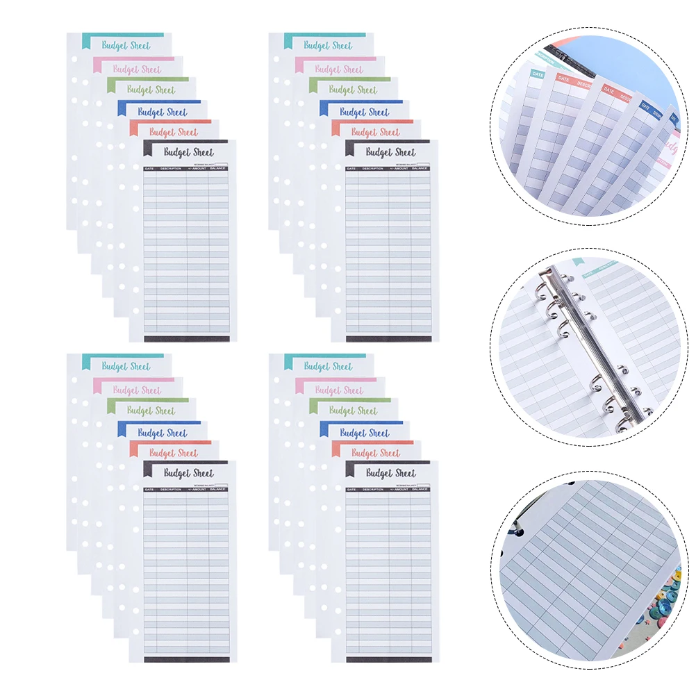 24pcs Budget Cards Envelopes for Cash Binder Refill Expense Tracking Sheets Practical Six Holes System Notebook Office Travel
24pcs Budget Cards Envelopes for Cash Binder Refill Expense Tracking Sheets Practical Six Holes System Notebook Office Travel