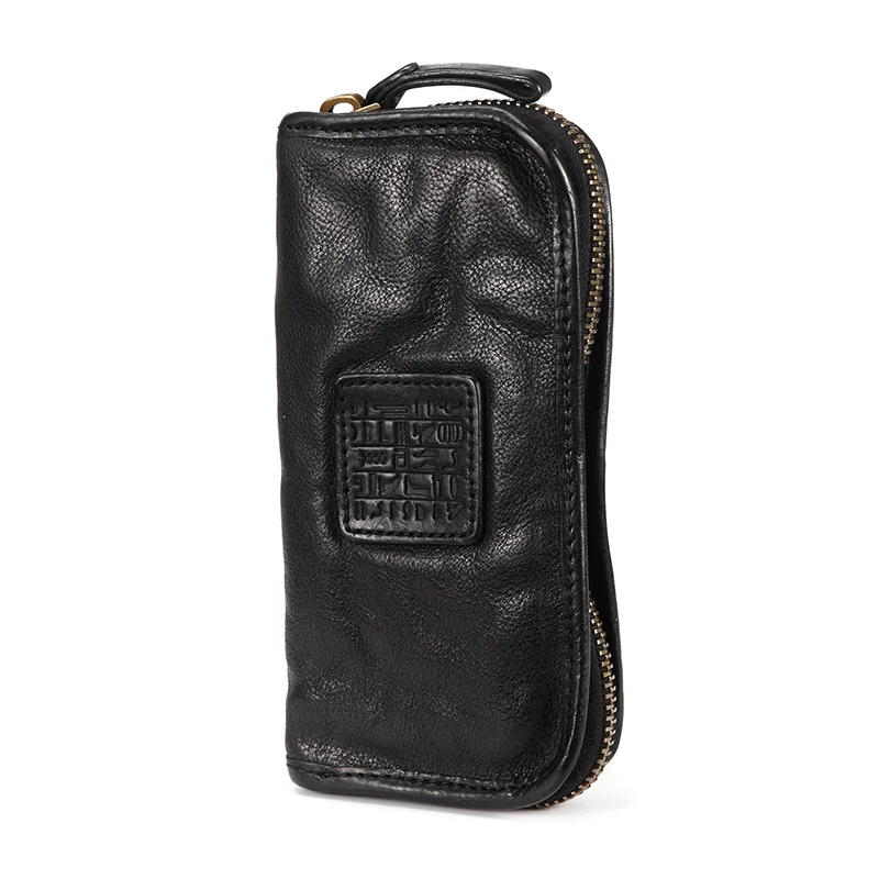 Genuine Leather Men's Wallet Long Type Vintage Clutch Cowhide Trendy Zipper Purses Large Capacity
Genuine Leather Men's Wallet Long Type Vintage Clutch Cowhide Trendy Zipper Purses Large Capacity