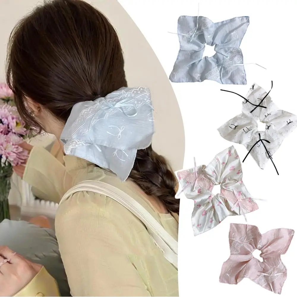 Cute Tail Hair Ties Square Scarf Hair Band Sweet Accessories Lace Silk Ribbon Hair Rope Retro Items Fashion Ponytail Holder
Cute Tail Hair Ties Square Scarf Hair Band Sweet Accessories Lace Silk Ribbon Hair Rope Retro Items Fashion Ponytail Holder
