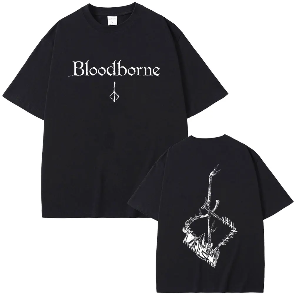 Hot Sale New Game Bloodborne T Shirt Vintage Horror Hunter Merch T-shirt Men Women Clothing Casual Oversized Crewneck T-shirts
Hot Sale New Game Bloodborne T Shirt Vintage Horror Hunter Merch T-shirt Men Women Clothing Casual Oversized Crewneck T-shirts