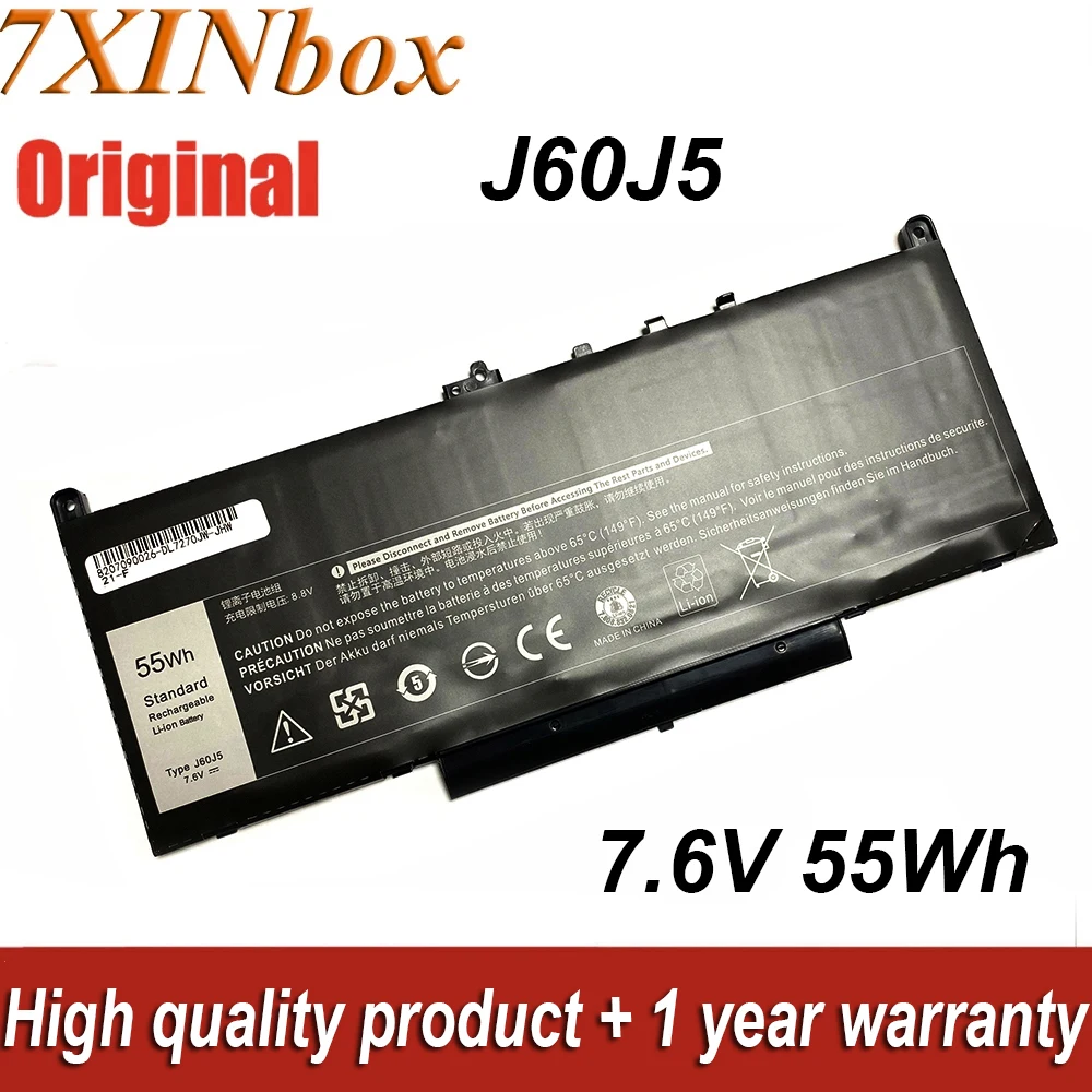 7XINbox J60J5 7.6V 55Wh Laptop Battery For Dell Latitude E7270 E7470 E7260 Series Notebook Computer Replace The Battery
7XINbox J60J5 7.6V 55Wh Laptop Battery For Dell Latitude E7270 E7470 E7260 Series Notebook Computer Replace The Battery